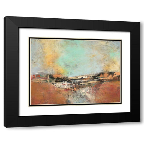Deconstructed Landscape Black Modern Wood Framed Art Print with Double Matting by Villarreal Villarreal, Gabriela