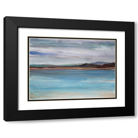 West Coast Black Modern Wood Framed Art Print with Double Matting by Gold, Lora