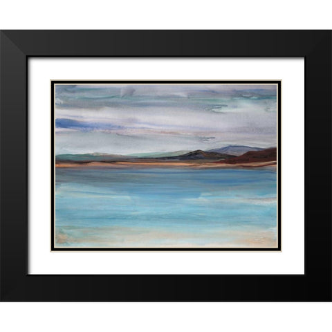 West Coast Black Modern Wood Framed Art Print with Double Matting by Gold, Lora