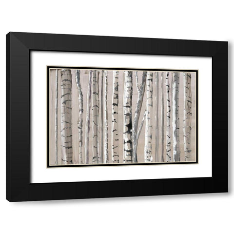West Coast Birch Black Modern Wood Framed Art Print with Double Matting by Gold, Lora
