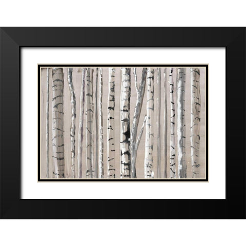 West Coast Birch Black Modern Wood Framed Art Print with Double Matting by Gold, Lora