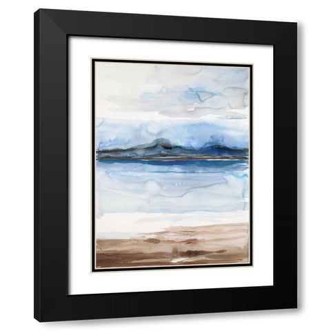 Flow 2 Black Modern Wood Framed Art Print with Double Matting by Gold, Lora