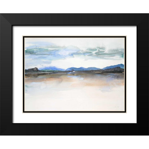 Stillness Black Modern Wood Framed Art Print with Double Matting by Gold, Lora