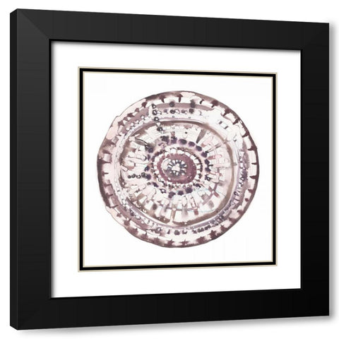 Global Mandala 2 Black Modern Wood Framed Art Print with Double Matting by Gold, Lora