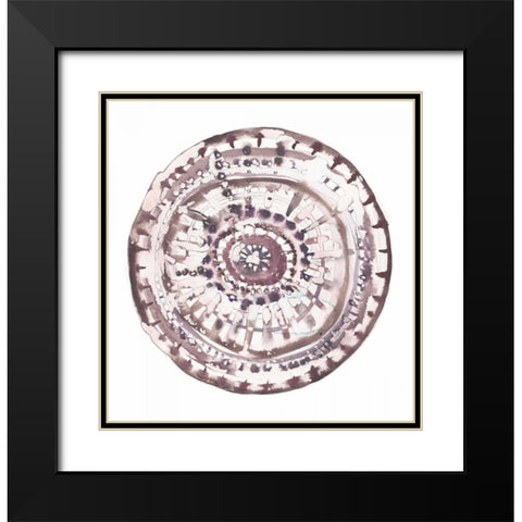 Global Mandala 2 Black Modern Wood Framed Art Print with Double Matting by Gold, Lora