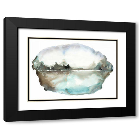 Watery Landscape Black Modern Wood Framed Art Print with Double Matting by Gold, Lora