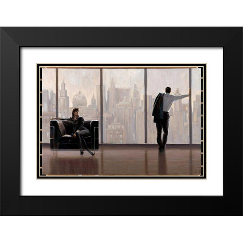 New York State of Mind Black Modern Wood Framed Art Print with Double Matting by Lynch, Brent