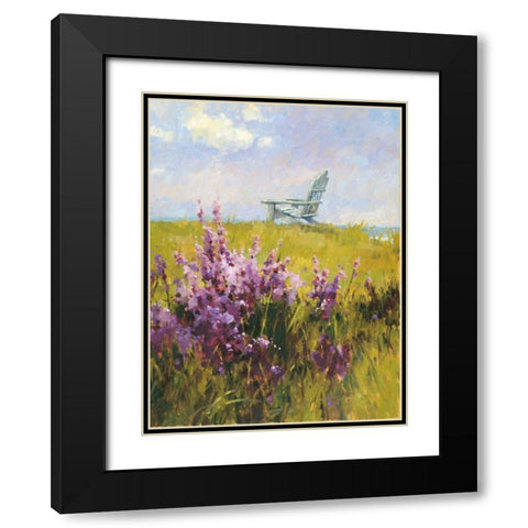 Wildflower View Black Modern Wood Framed Art Print with Double Matting by Grant, Kay