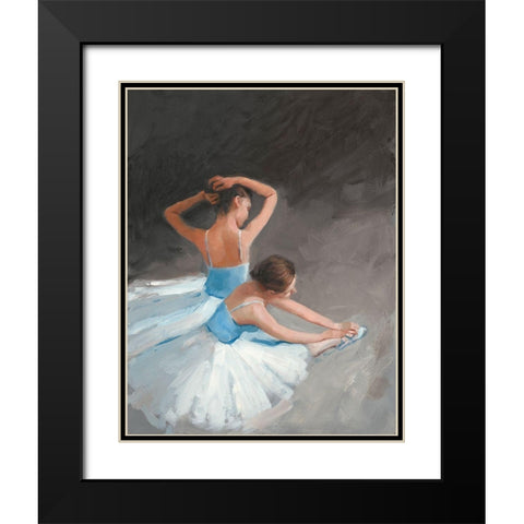 Dancers at Ease Black Modern Wood Framed Art Print with Double Matting by McGannon, Patrick
