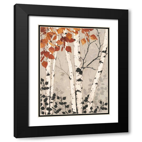Birch Tapestry  Black Modern Wood Framed Art Print with Double Matting by Pluch, Melissa