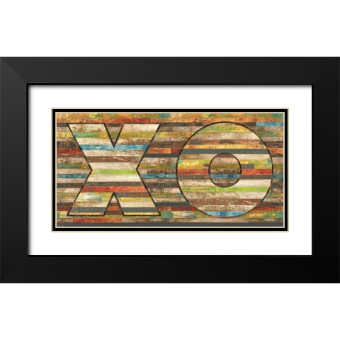 Hugs and Kisses Black Modern Wood Framed Art Print with Double Matting by Pluch, Melissa