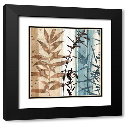 Watermark Branches Black Modern Wood Framed Art Print with Double Matting by Pluch, Melissa