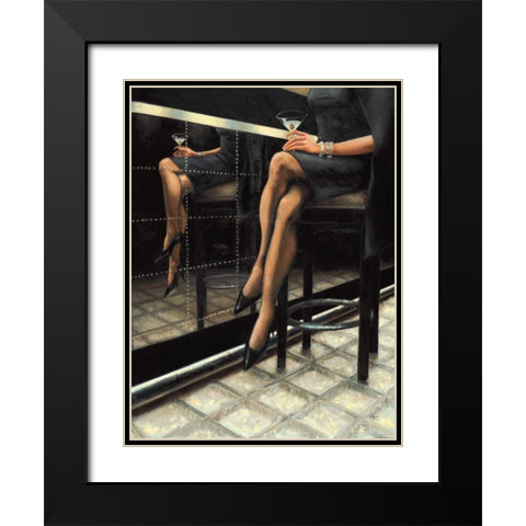 Martini with a Twist Black Modern Wood Framed Art Print with Double Matting by Rohlander, Nathan