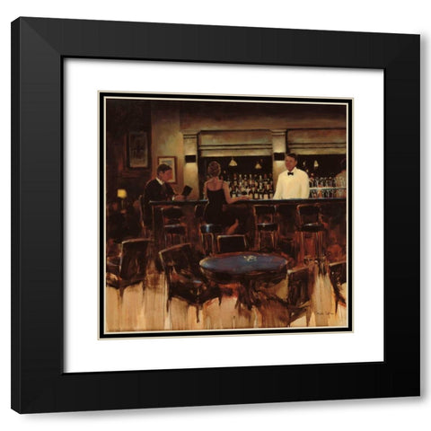 Night Cap Black Modern Wood Framed Art Print with Double Matting by Sullivan, Myles
