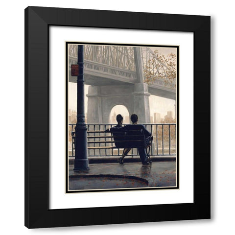 Urban Reflections Black Modern Wood Framed Art Print with Double Matting by Sullivan, Miles