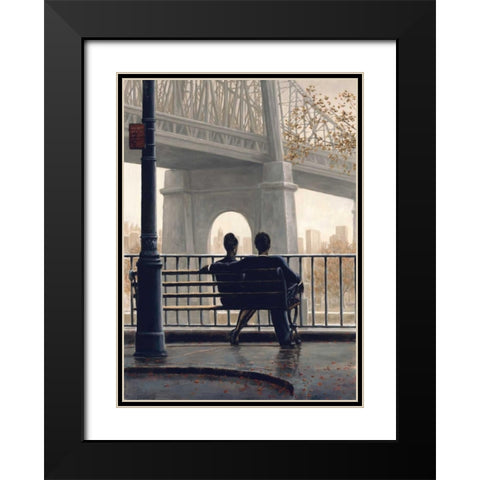 Urban Reflections Black Modern Wood Framed Art Print with Double Matting by Sullivan, Miles