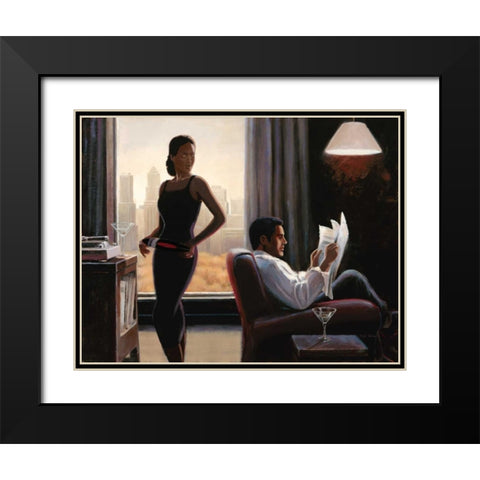 Evening Nostalgia Black Modern Wood Framed Art Print with Double Matting by Sullivan, Miles
