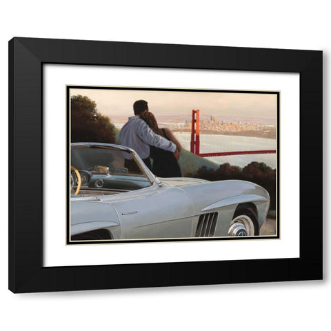 Nostalgic View Black Modern Wood Framed Art Print with Double Matting by Sullivan, Miles
