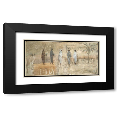 Miraj Procession Black Modern Wood Framed Art Print with Double Matting by Sullivan, Myles