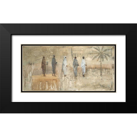Miraj Procession Black Modern Wood Framed Art Print with Double Matting by Sullivan, Myles