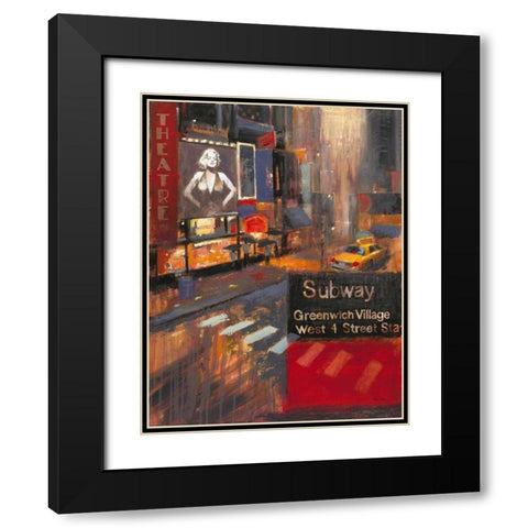 Urban Bombshell Black Modern Wood Framed Art Print with Double Matting by Sullivan, Myles