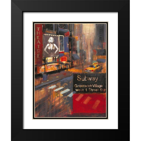 Urban Bombshell Black Modern Wood Framed Art Print with Double Matting by Sullivan, Myles