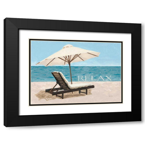 Escape and Relax - no postmark Black Modern Wood Framed Art Print with Double Matting by Sullivan, Myles