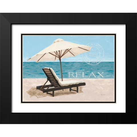 Escape and Relax Black Modern Wood Framed Art Print with Double Matting by Sullivan, Myles