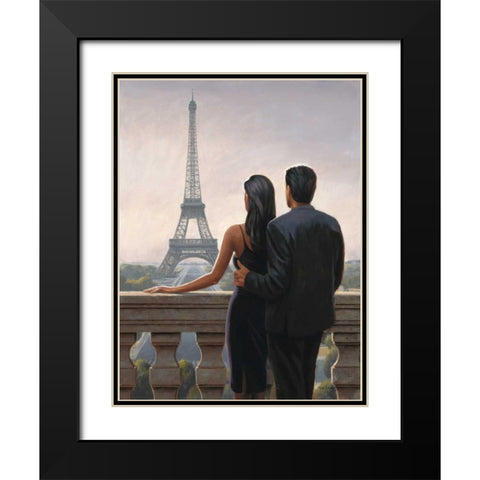 Big City Rendezvous Black Modern Wood Framed Art Print with Double Matting by Sullivan, Myles