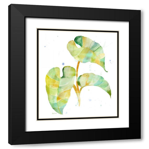 Watercolour Tropical 3 Black Modern Wood Framed Art Print with Double Matting by Escobedo, Mary
