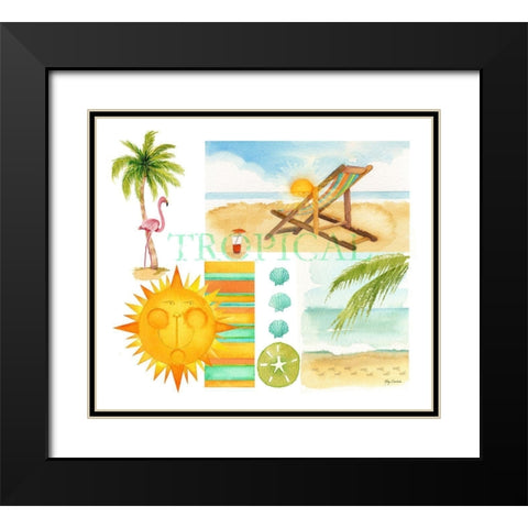 Tropical Sun Black Modern Wood Framed Art Print with Double Matting by Escobedo, Mary