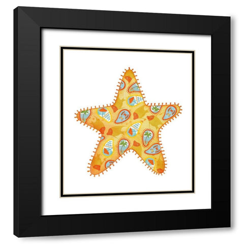 Sunshine Starfish Black Modern Wood Framed Art Print with Double Matting by Escobedo, Mary