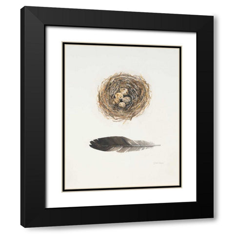 Field Study Nest Black Modern Wood Framed Art Print with Double Matting by Gottschlag, Jurgen