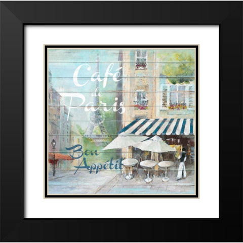 Cafe De Paris Bon Appetit  Black Modern Wood Framed Art Print with Double Matting by Gottschlag, Jurgen