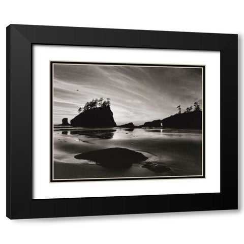 Low Tide Morning Black Modern Wood Framed Art Print with Double Matting by Aniballi, Brett