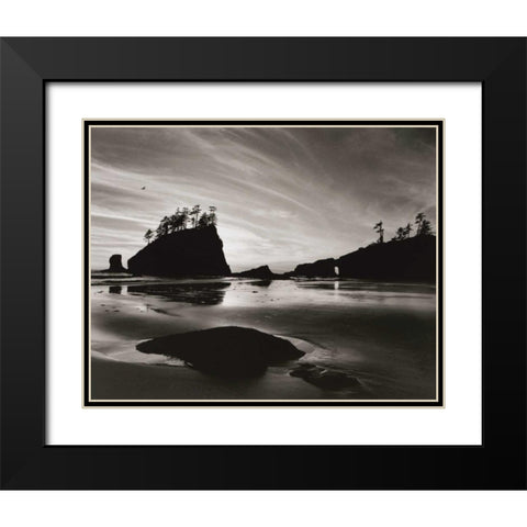 Low Tide Morning Black Modern Wood Framed Art Print with Double Matting by Aniballi, Brett