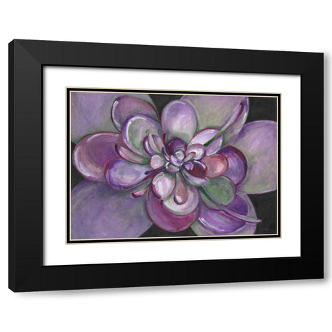 Plum Succulent  Black Modern Wood Framed Art Print with Double Matting by Ioco, Filippo