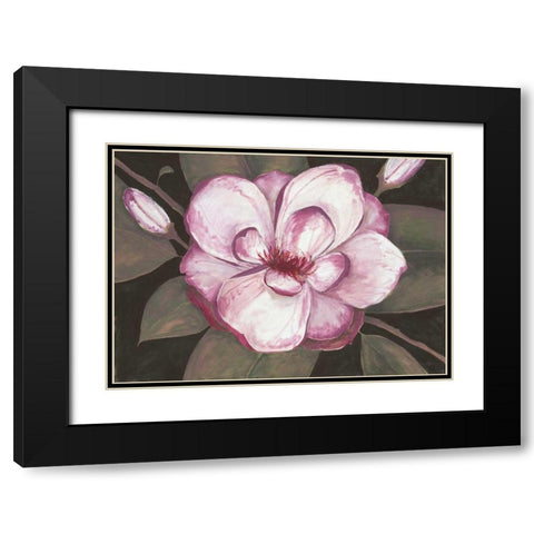 Blushing Magnolia Black Modern Wood Framed Art Print with Double Matting by Ioco, Fillippo