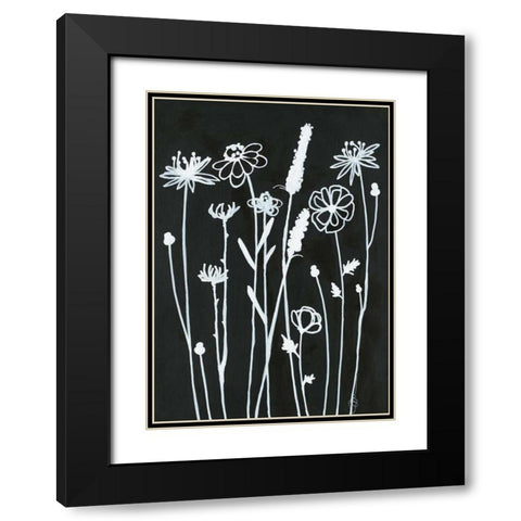 Nighttime Garden Black Modern Wood Framed Art Print with Double Matting by Ioco, Filippo