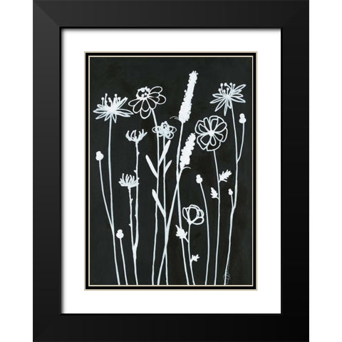 Nighttime Garden Black Modern Wood Framed Art Print with Double Matting by Ioco, Filippo