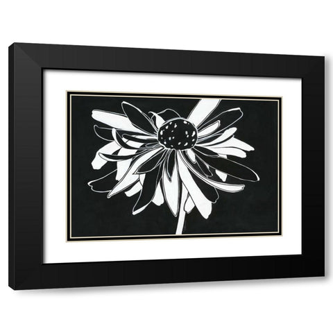 Zealous Bloom Black Modern Wood Framed Art Print with Double Matting by Ioco, Filippo