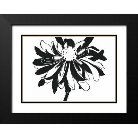 Ardent Bloom Black Modern Wood Framed Art Print with Double Matting by Ioco, Filippo