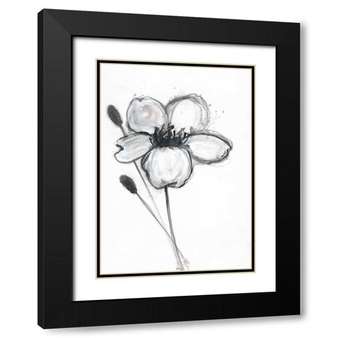 Snow Blossom 1 Black Modern Wood Framed Art Print with Double Matting by Ioco, Filippo