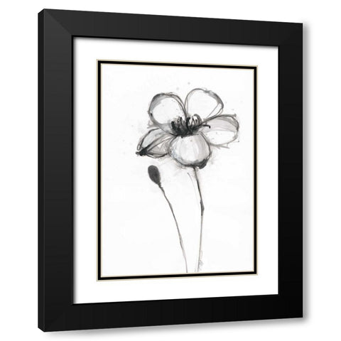 Snow Blossom 3 Black Modern Wood Framed Art Print with Double Matting by Ioco, Filippo