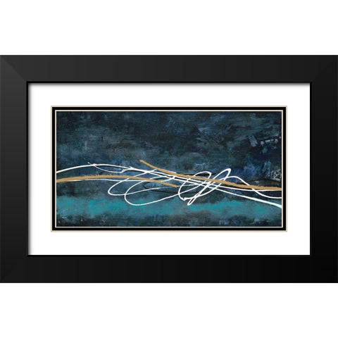 Abstract Scribble Black Modern Wood Framed Art Print with Double Matting by Ioco, Filippo