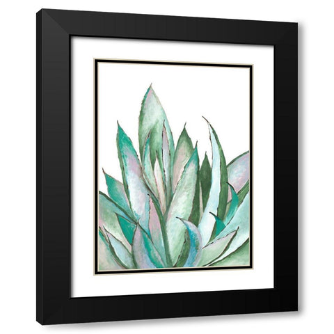 Aloe Succulent Black Modern Wood Framed Art Print with Double Matting by Loco, Filippo
