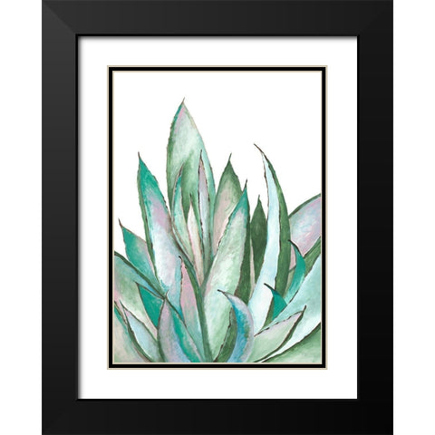 Aloe Succulent Black Modern Wood Framed Art Print with Double Matting by Loco, Filippo