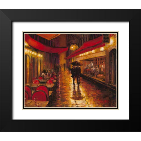 Moonlight Walk Black Modern Wood Framed Art Print with Double Matting by Amber, Zeph