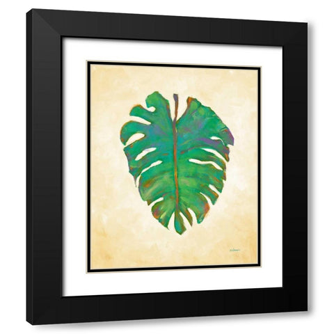 Havana Palm 1 Black Modern Wood Framed Art Print with Double Matting by Charles, J.