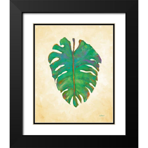 Havana Palm 1 Black Modern Wood Framed Art Print with Double Matting by Charles, J.